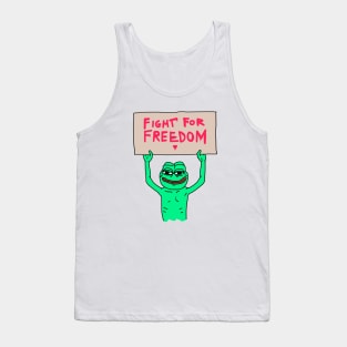 Pepe The Frog Fight For Freedom Tank Top